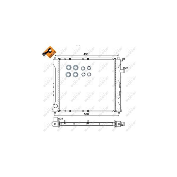 Kylare, motorkylning Nrf 58107 NRF