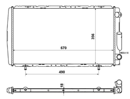 Kylare, motorkylning Nrf 58111 NRF