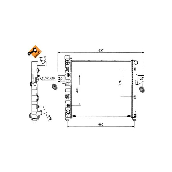 Kylare, motorkylning Nrf 58112 NRF Kylare, motorkylning Nrf 58112 NRF