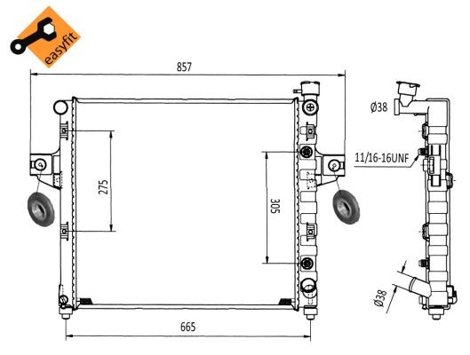 Kylare, motorkylning Nrf 58113 NRF