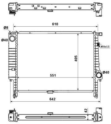 Kylare, motorkylning Nrf 58117 NRF
