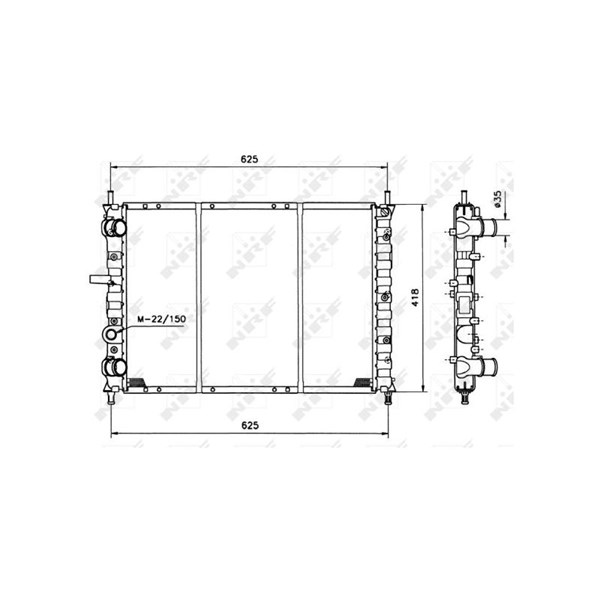 Kylare, motorkylning Nrf 58122 NRF Kylare, motorkylning Nrf 58122 NRF