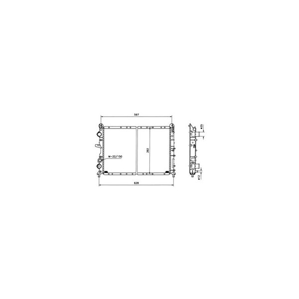 Kylare, motorkylning Nrf 58124 NRF