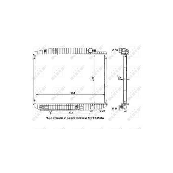 Kylare, motorkylning Nrf 58131 NRF Kylare, motorkylning Nrf 58131 NRF