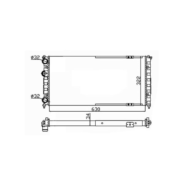Kylare, motorkylning Nrf 58135 NRF