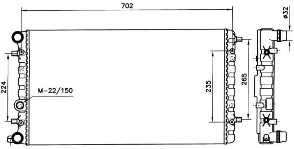 Kylare, motorkylning Nrf 58143 NRF