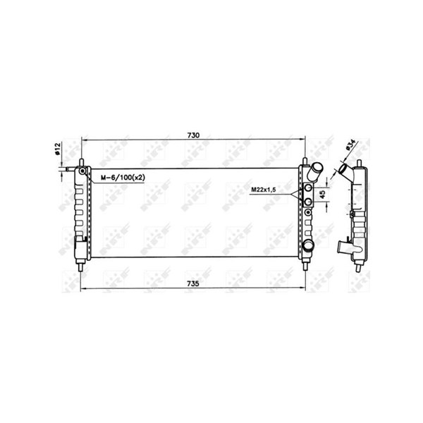 Kylare, motorkylning Nrf 58154 NRF