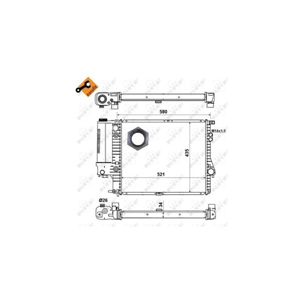 Kylare, motorkylning Nrf 58165 NRF