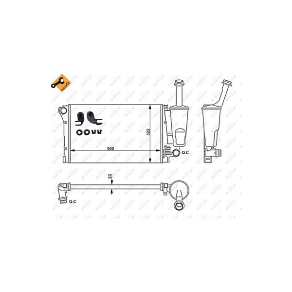 Kylare, motorkylning Nrf 58170 NRF Kylare, motorkylning Nrf 58170 NRF