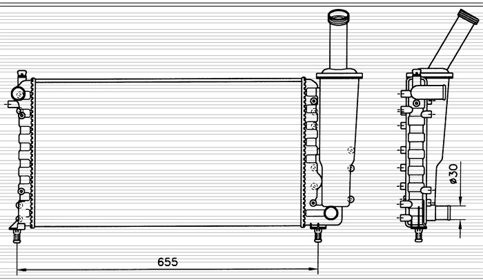 Kylare, motorkylning Nrf 58171 NRF