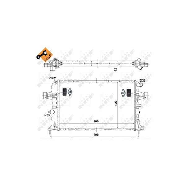 Kylare, motorkylning Nrf 58177 NRF
