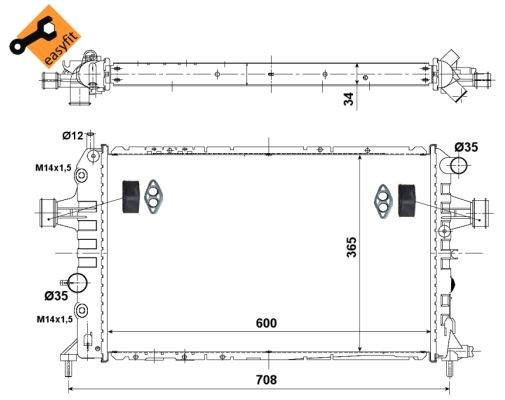 Kylare, motorkylning Nrf 58178 NRF