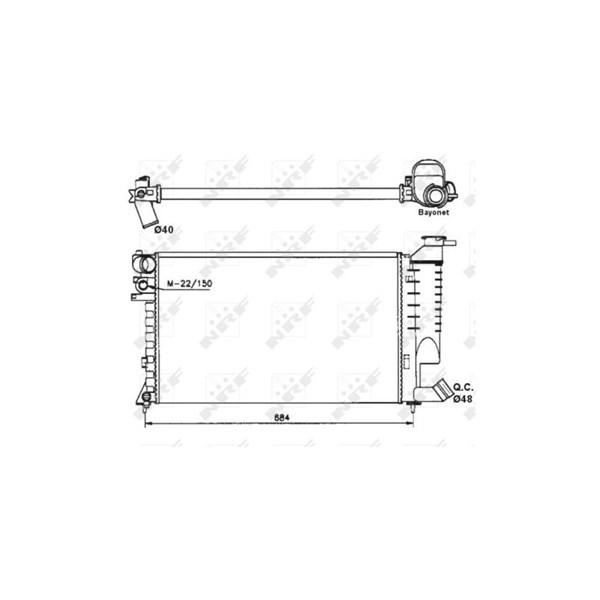 Kylare, motorkylning Nrf 58183 NRF