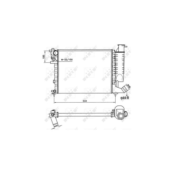 Kylare, motorkylning Nrf 58184 NRF