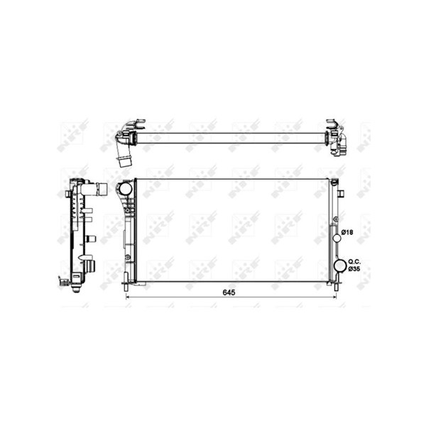 Kylare, motorkylning Nrf 58185 NRF