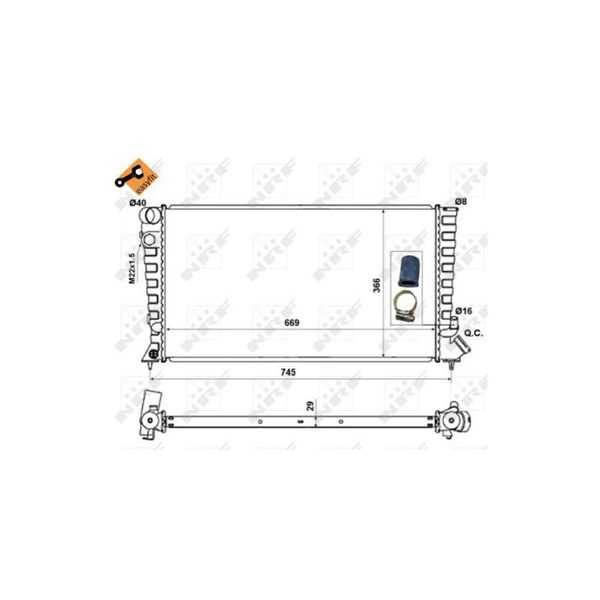Kylare, motorkylning Nrf 58189 NRF Kylare, motorkylning Nrf 58189 NRF