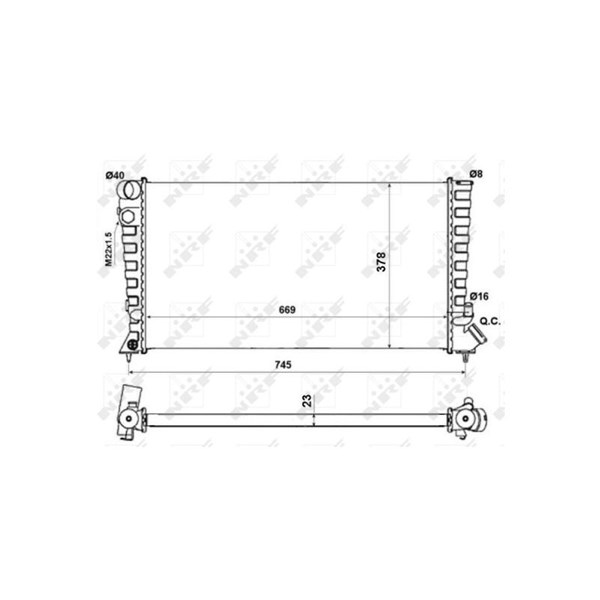 Kylare, motorkylning Nrf 58189A NRF Kylare, motorkylning Nrf 58189A NRF