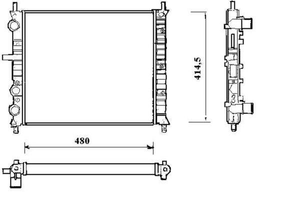 Kylare, motorkylning Nrf 58191 NRF