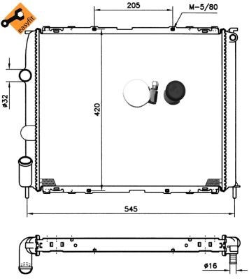 Kylare, motorkylning Nrf 58194 NRF