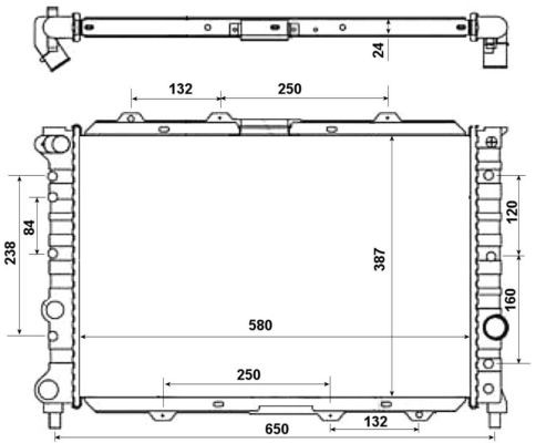 Kylare, motorkylning Nrf 58202 NRF