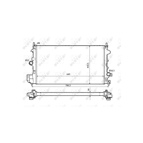 Kylare, motorkylning Nrf 58204 NRF Kylare, motorkylning Nrf 58204 NRF