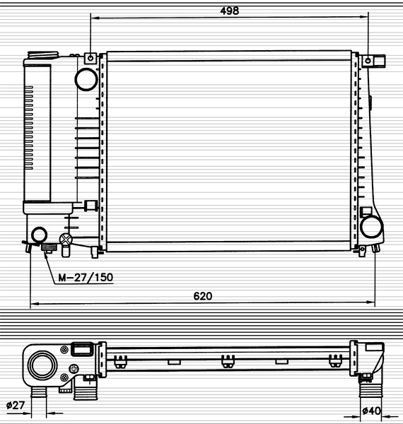Kylare, motorkylning Nrf 58206 NRF