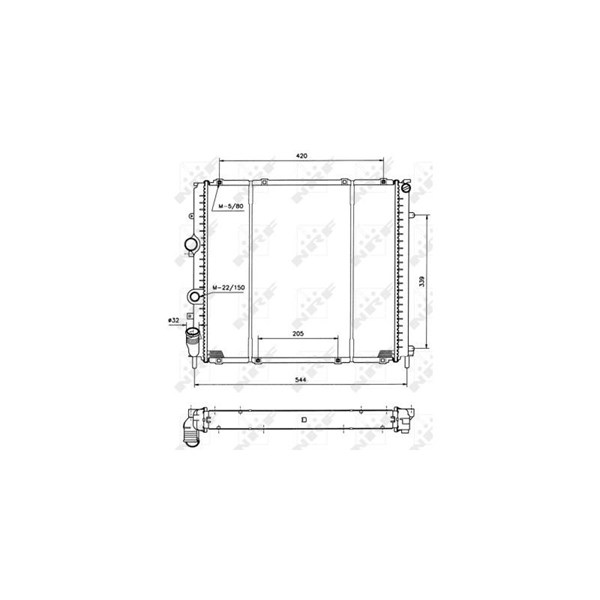 Kylare, motorkylning Nrf 58209 NRF