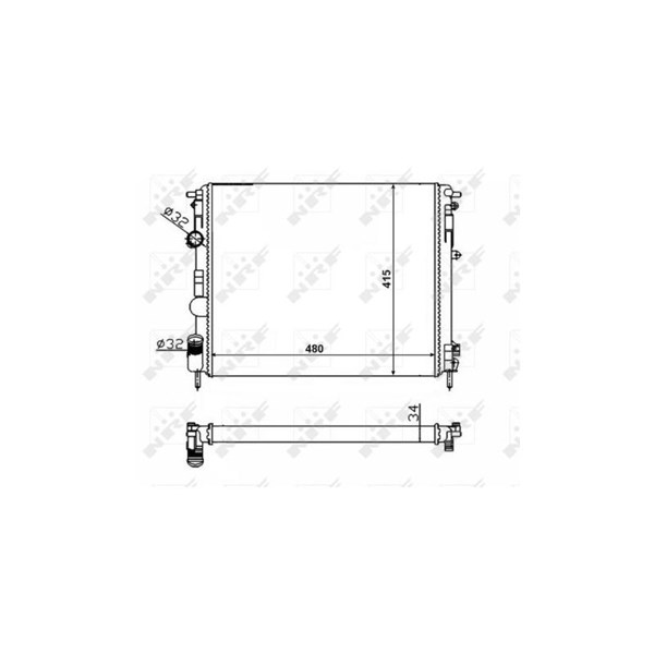 Kylare, motorkylning Nrf 58217 NRF