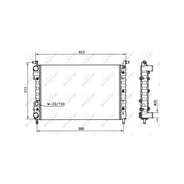 Kylare, motorkylning Nrf 58221 NRF Kylare, motorkylning Nrf 58221 NRF