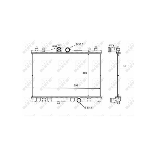 Kylare, motorkylning Nrf 58236 NRF