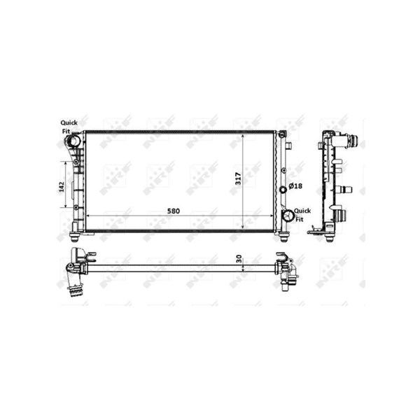 Kylare, motorkylning Nrf 58237 NRF Kylare, motorkylning Nrf 58237 NRF