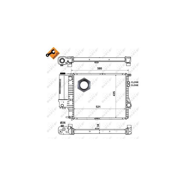 Kylare, motorkylning Nrf 58247 NRF