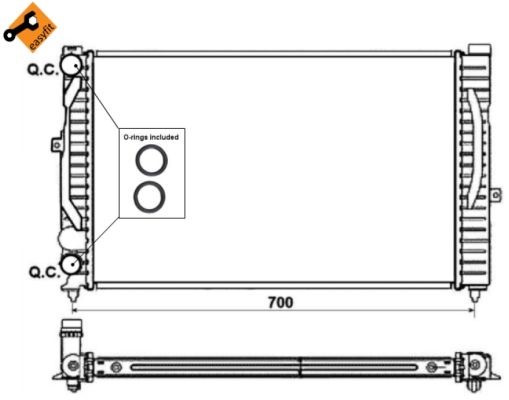 Kylare, motorkylning Nrf 58259 NRF