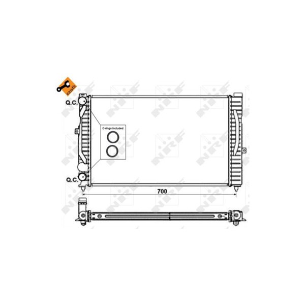 Kylare, motorkylning Nrf 58259 NRF