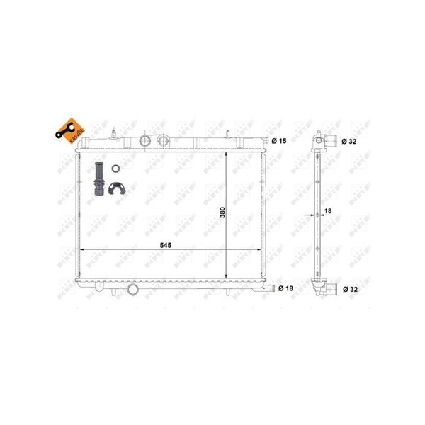Kylare, motorkylning Nrf 58267 NRF