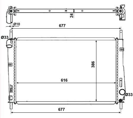 Kylare, motorkylning Nrf 58272 NRF