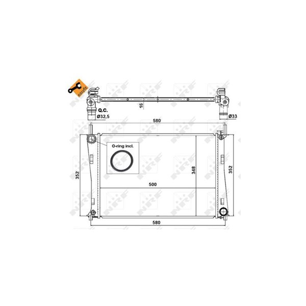 Kylare, motorkylning Nrf 58274 NRF Kylare, motorkylning Nrf 58274 NRF