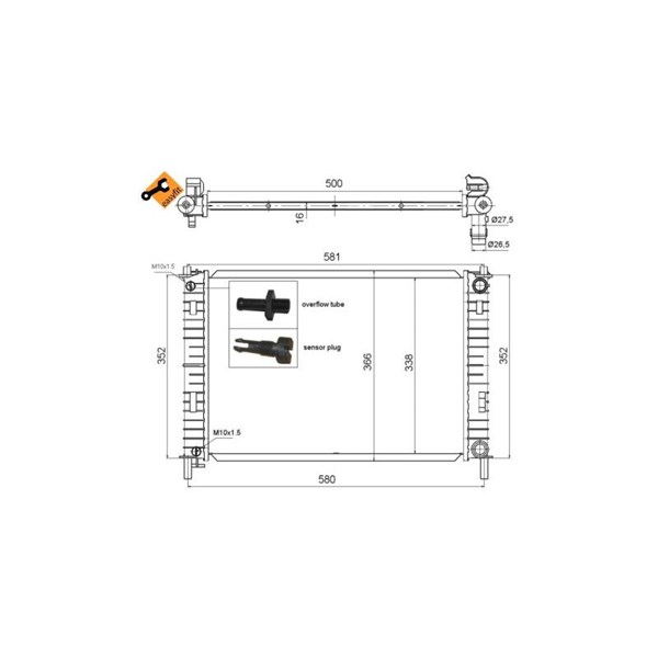 Kylare, motorkylning Nrf 58276 NRF Kylare, motorkylning Nrf 58276 NRF
