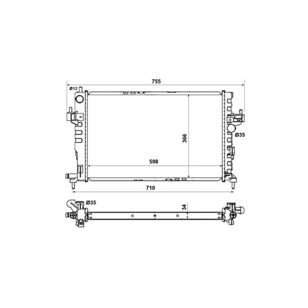 Kylare, motorkylning Nrf 58282 NRF Kylare, motorkylning Nrf 58282 NRF
