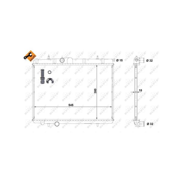 Kylare, motorkylning Nrf 58299 NRF Kylare, motorkylning Nrf 58299 NRF