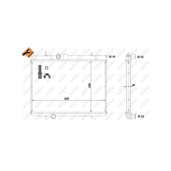 Kylare, motorkylning Nrf 58301 NRF Kylare, motorkylning Nrf 58301 NRF