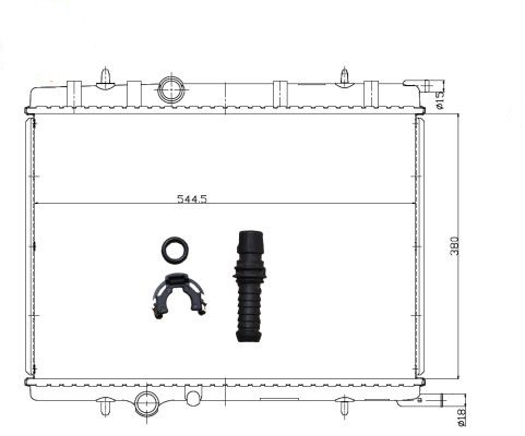 Kylare, motorkylning Nrf 58304 NRF