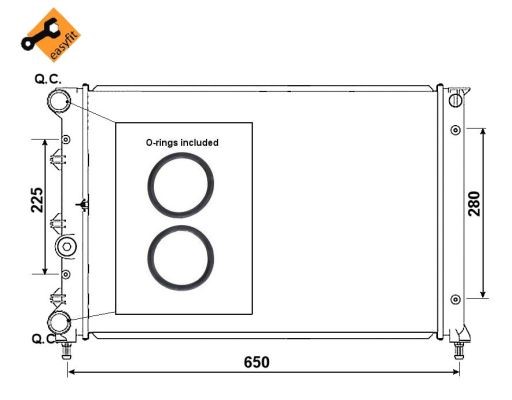 Kylare, motorkylning Nrf 58305 NRF