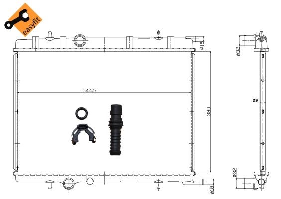 Kylare, motorkylning Nrf 58308 NRF