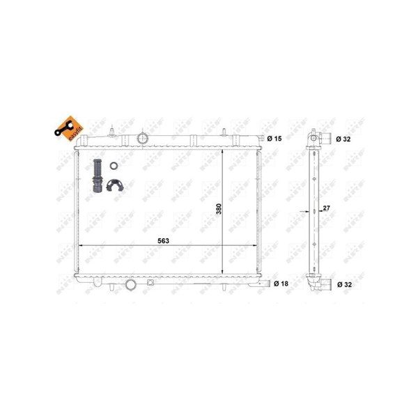 Kylare, motorkylning Nrf 58311 NRF Kylare, motorkylning Nrf 58311 NRF