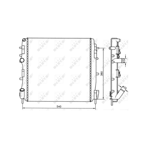Kylare, motorkylning Nrf 58316 NRF