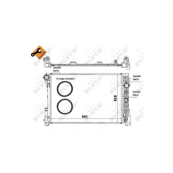 Kylare, motorkylning Nrf 58336 NRF Kylare, motorkylning Nrf 58336 NRF