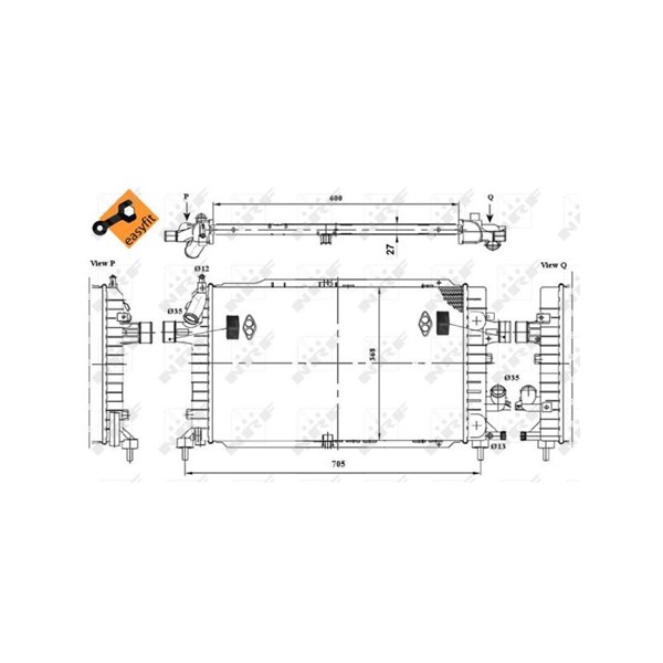 Kylare, motorkylning Nrf 58340 NRF Kylare, motorkylning Nrf 58340 NRF