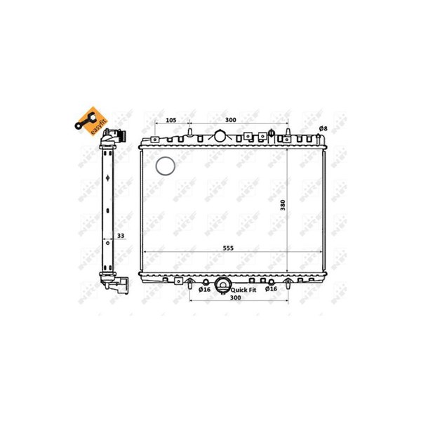 Kylare, motorkylning Nrf 58341 NRF