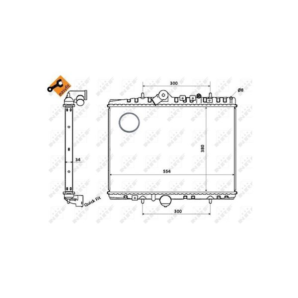 Kylare, motorkylning Nrf 58351 NRF
